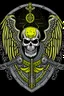 Placeholder: A coat of arms featuring the angel of death, science fiction