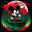 Placeholder: color Ink illustration by Phillipe Druilett, heavily inspired by the unsettling symbolism of Virgil Finday and Alexander Jansson, mickey mouse looming over the globe, red and dark_green and black color scheme dominating the artwork, grim narrative, smooth illustration, chilling Eldritch motifs, UV reactive color slashes, textured surface, ominous representation, unsettling.