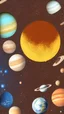 Placeholder: Coffee growing in outer space, behind which are planets, galaxies and spaceships, negative space, realistic