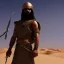 Placeholder: badass persian warrior in the desert, atmospheric, realistic, unreal engine, cinematic lighting, octane render.