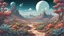 Placeholder: comic style, highly detailed ,gorgeous otherworldly landscape, otherworldly plants