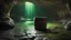 Placeholder: photoreal magnificent green light flooding from a wooden barrel on a dark stone cave floor, otherworldly, in the style of fantasy movies, photorealistic, shot on Hasselblad h6d-400c, zeiss prime lens, bokeh like f/0.8, tilt-shift lens 8k, high detail, smooth render, unreal engine 5, cinema 4d, HDR, dust effect, vivid colors