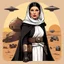 Placeholder: Princess Leia as a tattooed gangsta nun in her iconic Tatooine outfit, her Jawa friend is on her side, they are fierce and ready to fight