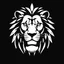 Placeholder: front facing lions face, black and white simplified vector logo