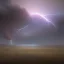 Placeholder: franz frazetta style,plains,lighting bolt strike, storm in the distance