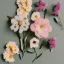 Placeholder: delicate arrangement of pressed flowers, beautiful composition, aesthetic layout