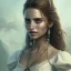 Placeholder: best quality, realistic lighting, masterpiece portrait of Penelope Cruz from pirates of the Caribbean, details, light dusting of freckles, shot from above, simple chain hauberk, warhammerVector art matte painting digital illustration 3D shading CryEngine Behance HD 3Delight