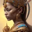 Placeholder: Sango fantasy, fantasy magic, intricate, sharp focus, illustration, highly detailed, digital painting, concept art, matte, art germ and Paul Lewin and Kehinde Wiley, masterpiece Mayan princess dancer head bronze feather's' Asian Latin girl nice breast brown Thai hair turquoise silver blue sky