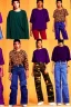 Placeholder: year 1996 denim fashion. Loose fit, "combat pants" with low waist, baggy, Combat pants and t-shirt. Colors: denim blue, blue, purple, khaki, light green, lilac, plum, orange, terracotta, red, pink, dark blue, beige. Women models. Patterns: Something between camouflage and cheetah prints, stripes.Something between camouflage and cheetah prints.Jennifer Lopez, Gwyneth Paltrow, . Big tennis shoes on. Cargo pants. street vs. grunge