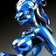 Placeholder: chrome and blue goddess