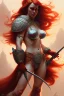 Placeholder: The Red Sonja intricate elegant, highly detailed, digital painting, artstation, concept art, smooth, sharp focus, illustration, art by artgerm and greg rutkowski and alphonse mucha, heavily influenced by frank frazetta and boris vallejo