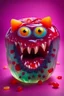 Placeholder: A fruit jelly with fangs and weird eyes