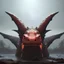 Placeholder: red dragon, dragon portrait, portrair, dragon head, dragon face, big eyes, fangs, dragon with horns, 8k resolution, high-quality, fine-detail, fantasy, incredibly detailed, ultra high resolution, 8k, complex 3d render, cinema 4d