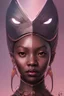 Placeholder: sango fantasy, fantasy magic, intricate, sharp focus, illustration, highly detailed, digital painting, concept art, matte, artgerm and paul lewin and kehinde wiley, masterpiece Asian lady black panther Papu New Guina pyramid black silver space lady space blood moon galaxy