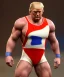 Placeholder: Realistic image of Donald trump wrestler, Mexican wrestling style, eye line, red and blue breeches, glow us flag dress, suspenders, retro style, 80s, vibrant color, highly detailed, clean background, concept art, unreal engine 5, god rays, ray tracing, RTX, lumen lighting, ultra detail, volumetric lighting, 3d, finely drawn, high definition, high resolution.