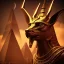 Placeholder: A portrait post-apocalypse of Jackal Egyptian God Anubis ,in a sin city pyramid, sci-fi fantasy style, volumetric lighting, particales,highly detailed,cinamatic,8k,3D,fire and black deep colours,ignore NSFW.