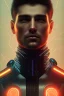 Placeholder: cyberpunk, head, men, portrai, tron