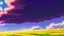 Placeholder: asian village with purple sky full of stars, sunflower field, anime, high res, makoto shinkai