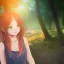 Placeholder: Insanely portrait of beautiful girl day, sunny, relaxing, sea, trees, real details anime style, realistic, glowing forest, 8k