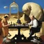 Placeholder: Putin, President Xi Of China And Joe Biden Play Chess With A Pigeon,Ufo And Atomic Bomb Mushroom Cloud,Complex Surgical Instruments Intermixed With A Newborn Boy,Minimalism,Painting By Adrian Ghenie,Rene Magritte,Pablo Picasso,Michelangelo,Salvador Dali,Lucian Freud