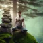 Placeholder: A powerful yogi doing meditation under tree in Himalayas, day light, hd, hyper realastic