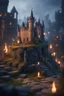 Placeholder: The castle's stone, can't quell the fire As whispers weave, the ghostly choir [Outro] The crown falls down, in twilight's bower 'Tis silent now, the final hour,bokeh like f/0.8, tilt-shift lens 8k, high detail, smooth render, down-light, unreal engine, prize winning