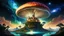 Placeholder: (Surreal): "A surreal dreamscape featuring a gigantic, glowing mushroom with an ornate, ancient-looking castle built into its structure, floating island, roots extending downwards, cosmic background, stars, nebulae, in the style of Salvador Dali, hyperdetailed."