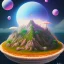 Placeholder: 100mm photo of isometric floating island in the sky, surreal pizza with pizza, intricate, high detail, behance, microworlds smooth, macro sharp focus, centered