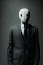 Placeholder: a scary figure wearing a suit and tie with no face