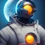 Placeholder: portrait, eternal samurai space suit, floating in space, sun burning bright, neon light, 8k, 3d, blender