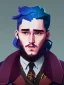 Placeholder: Portrait of a 30 year old strange gay wizard like John Snow