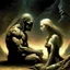 Placeholder: Fractal art man and a beautifull woman