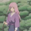 Placeholder: Anime Girl with Pink hair dressed as the grim reaper