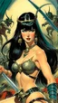 Placeholder: Betty Page art from japanese style 1900 movie. Heavy metal