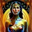 Placeholder: dibujo al oleo de cuerpo entero de Wonderwoman estilo Gustav Klimt