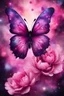 Placeholder: Experience a visually stunning butterfly, rendered in peony tones and complemented by a mesmerizing abstract universe that will leave you in awe