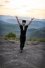 Placeholder: A full-body shot of an azeri man in folk costum