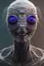 Placeholder: spider alien, head,8 eyes, smile, 8k, finely detailed, photo realistic, HR Giger style