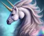 Placeholder: Portrait of unicorn, highly detailed, color patterns on wings, soft studio lighting, background 64k