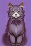 Placeholder: Purple cat, with a lot of fur