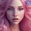 Placeholder: fairy, pink, blonde hair, beautiful, whole face, whole top hair head, hyperrealism, masterpiece, expert, cinematic lighting, sharp focus, 8K, pastel, macro lens, woman, detailed, flower