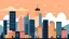 Placeholder: modern city landscape, minimalistic, flat style