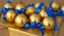 Placeholder: happy birthday gold and white balls