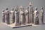 Placeholder: low poly model of people worshipping statues and idols