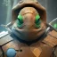 Placeholder: Mystery ninja turtle,Ambiance dramatique, hyperrealisme, 8k, high quality, lot of details, fit within portrait