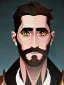 Placeholder: Portrait of a 30 year old strange gay warlock like Jake Gyllenhaal