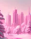 Placeholder: landscape city minimalist winter style hyper-detailed 8k digital art pink color