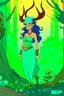 Placeholder: [Disenchantment, Ursula] Deep within the heart of the enchanting forest, where the towering trees swayed in the breeze and the melodies of nature filled the air, Ursula, a tall and imposing figure, embarked on an unexpected journey. Her robust build and sturdy physique made her stand out against the backdrop of lush greenery. Ursula, known for her role as a warrior and protector of Dreamland, had entered the forest with a purpose. In her human form, she bore wild, blond hair that flowed untame