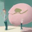 Placeholder: Morty staring at a giant pink donut, while Rick explains his plan to steal the recipe of the Krusty Burgers.