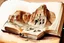 Placeholder: Petra Landscapes Carved Into Books S<AI watercolor and ink, sepia